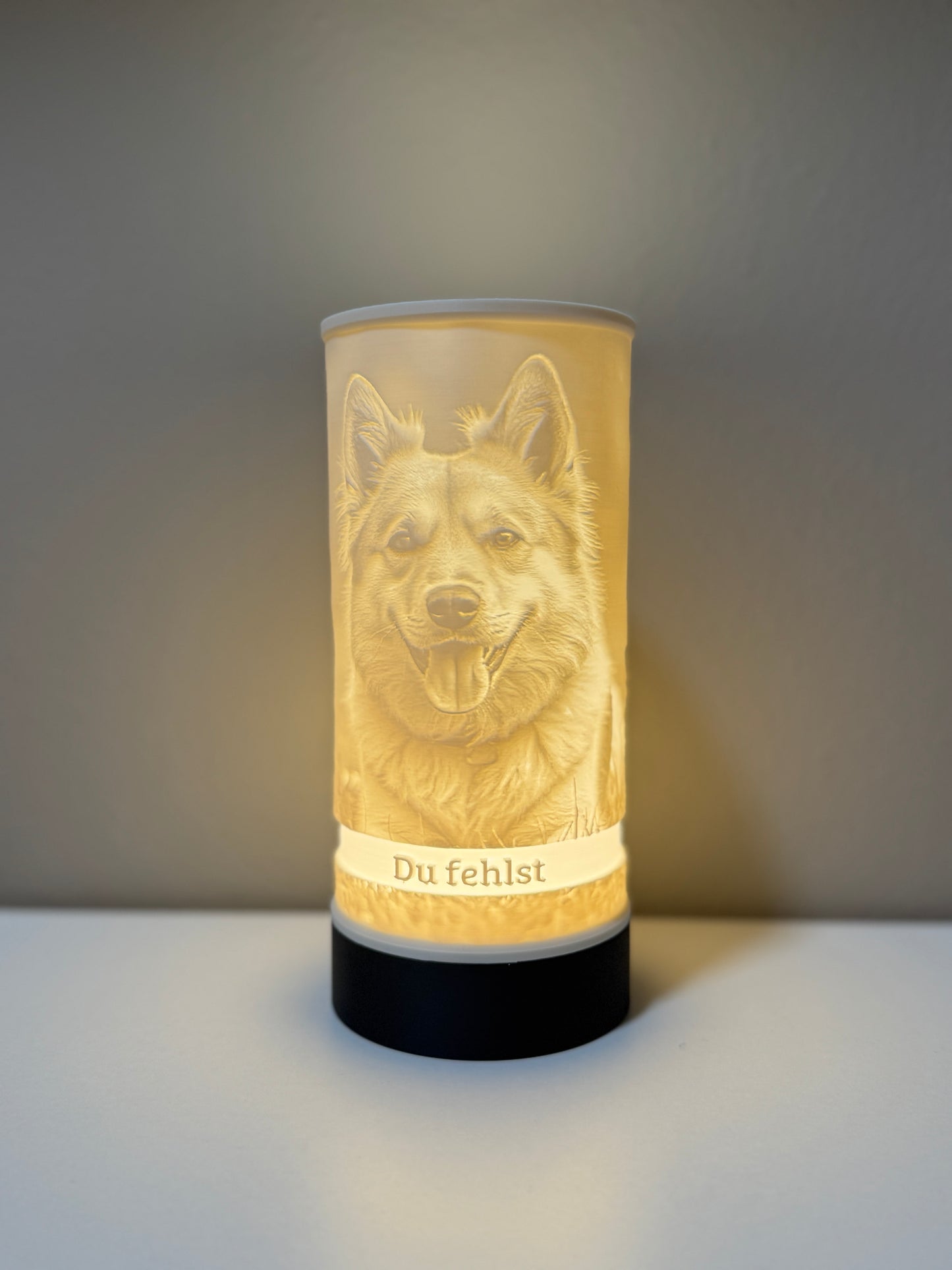 personalisierbares Gedenklicht für Tiere
